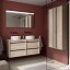 Mueble de baño Attila suspendido 4 cajones sobre encimera doble seno natural de Salgar